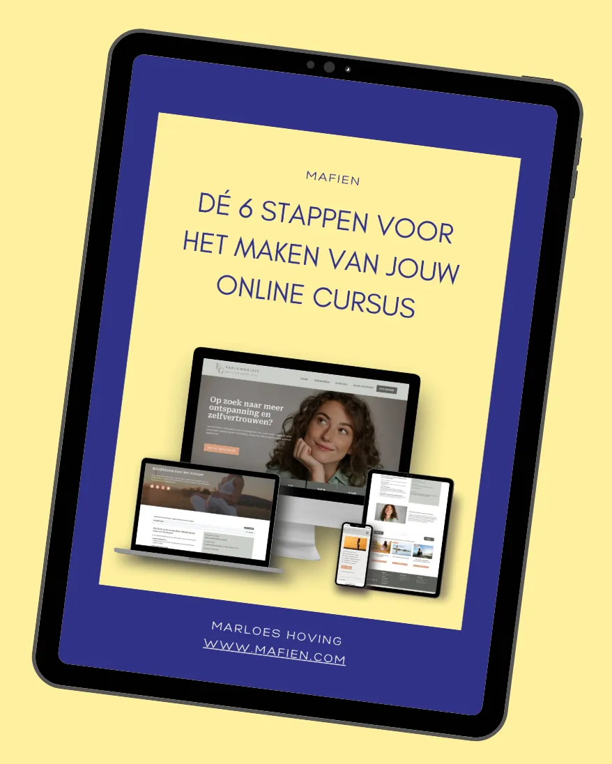 ebook - de 6 stappen voor het maken van jouw online cursus