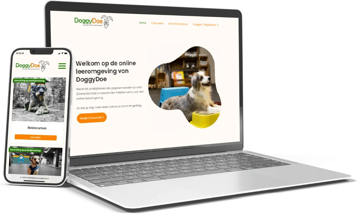 DoggyDoe responsive laptop e1729169914100 - Betaalbare Websites van MaFien