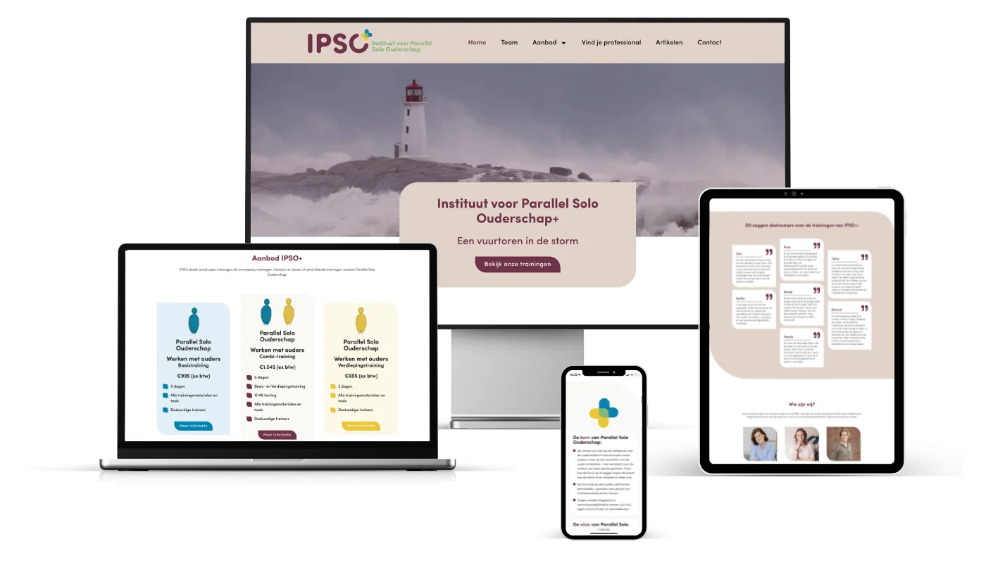 Mockup IPSO Portfolio - Betaalbare Websites van MaFien