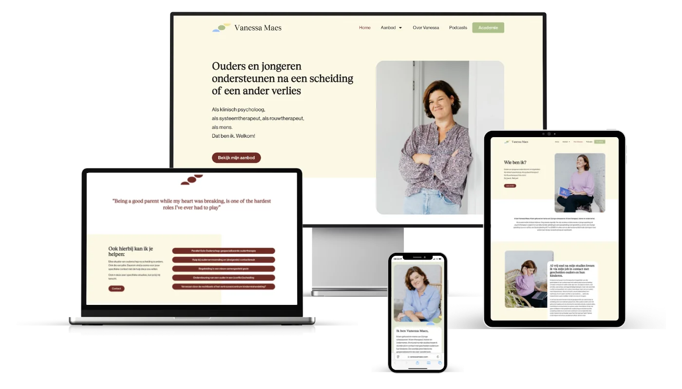 Mockup Vanessa Maes - Betaalbare Websites van MaFien